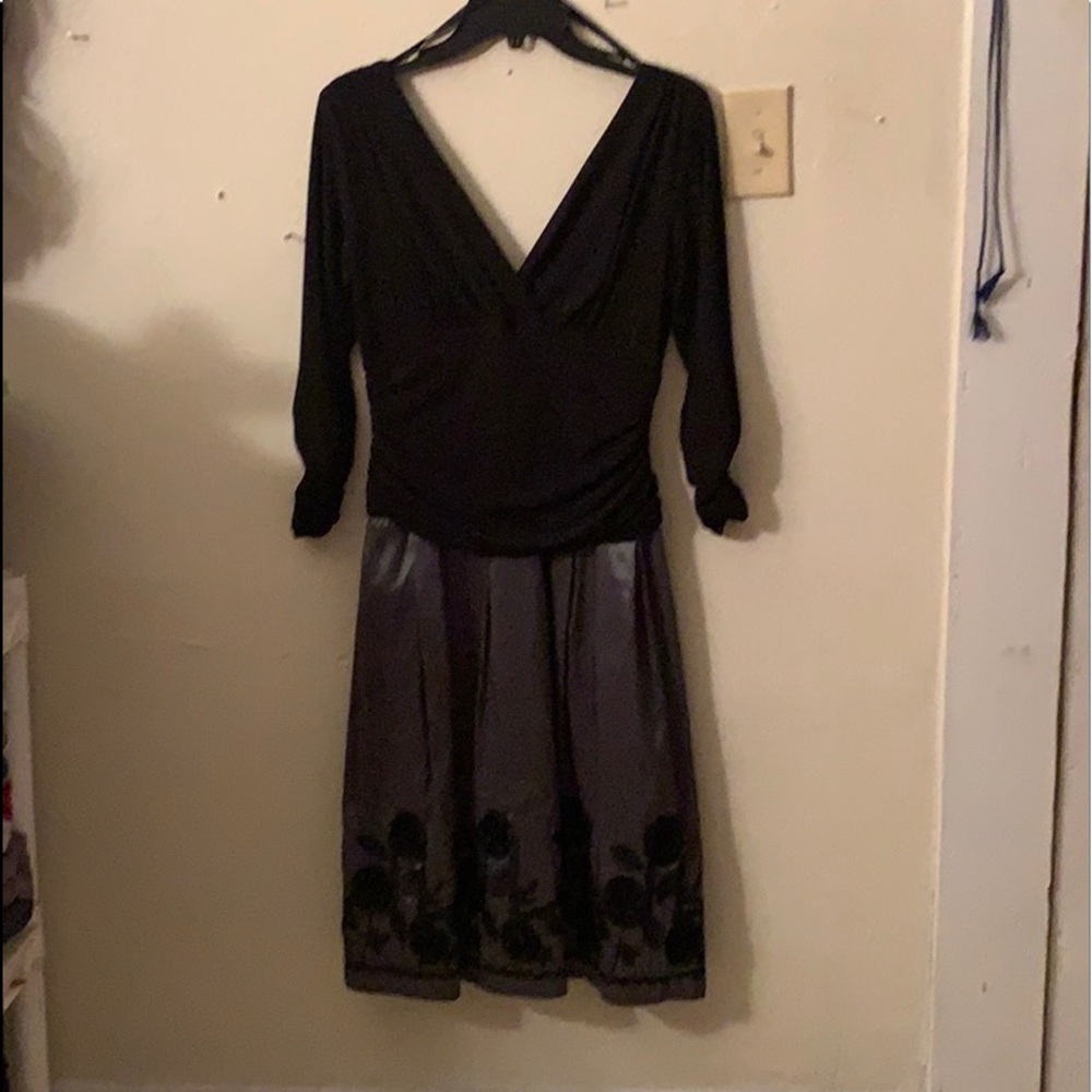 S.l. Fashions black and silver embellished flair